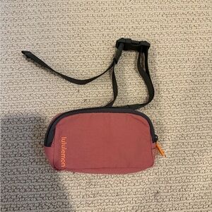 lululemon athletica Pink and Olive Green Crossbody Bag